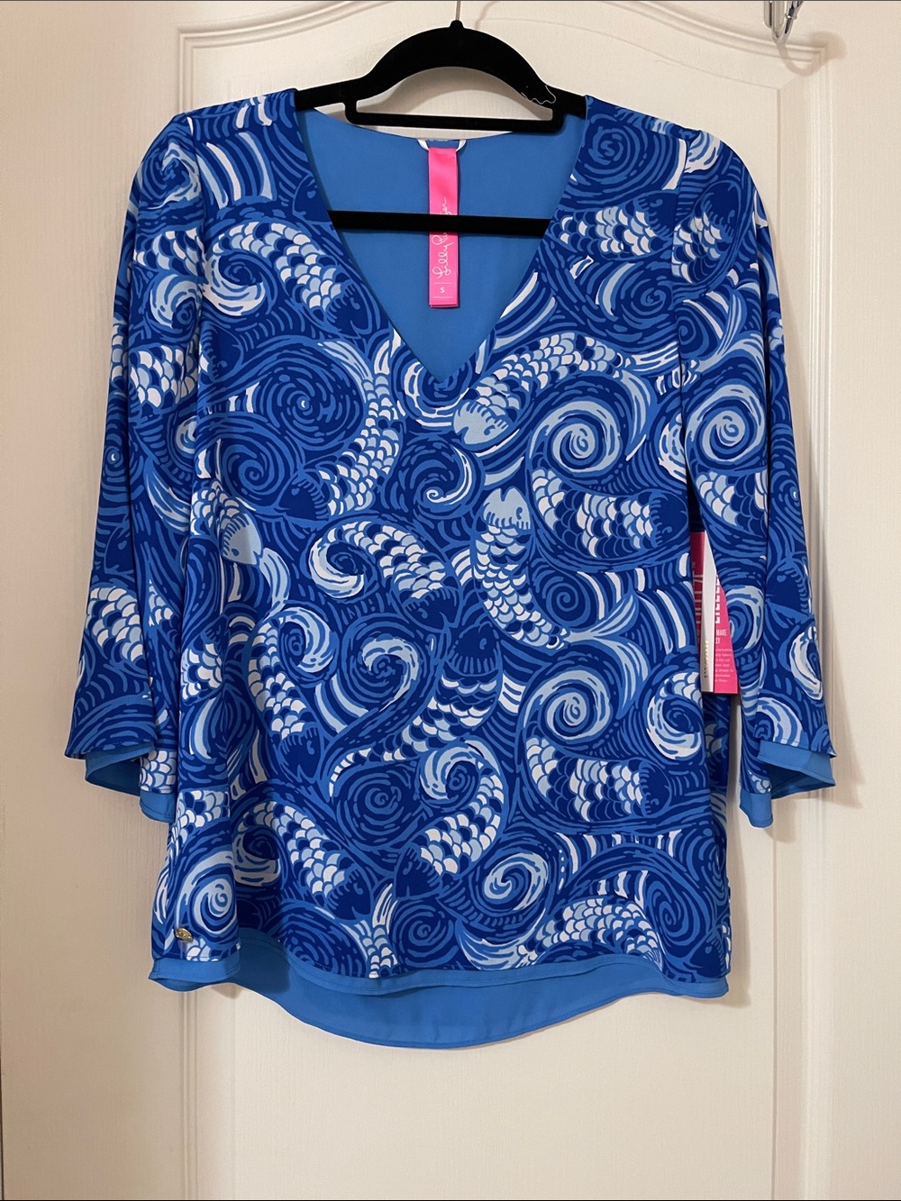 Lilly Pulitzer reversible Florin 3/4 Sleeve V-Neck size small NWT